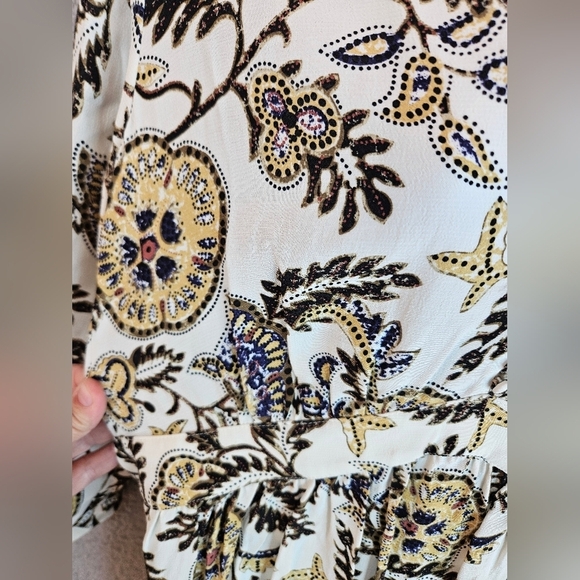 Ba&sh Womens Robe Volver Mini Dress sz S Trendy Bohemian Style Print Gorgeous - Picture 7 of 14